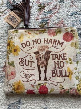 Junk Gypsy Co. Do No Harm Floral Mini Bag - Cream/Brown